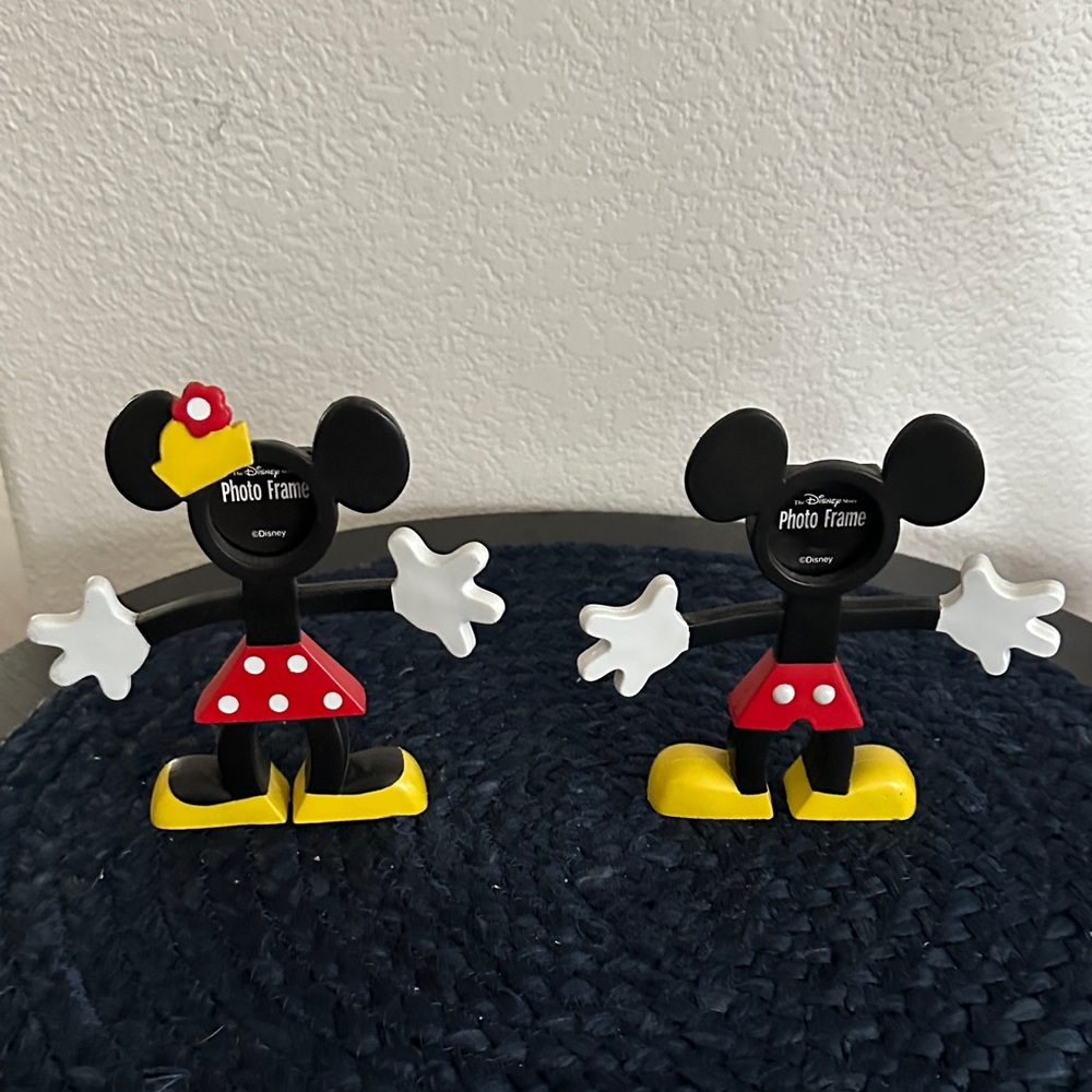 Disney Mickey and Minnie Mouse Photo Frames in Red, Yellow, and White